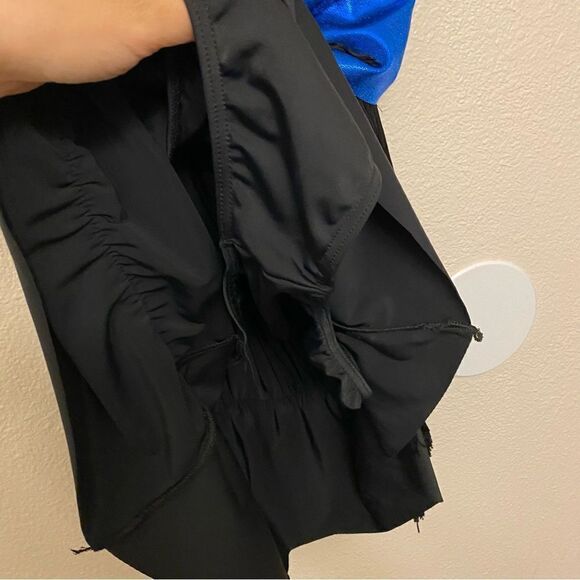 Weissman Dance costume black fringe flapper sequin blue 5361 Adult XLA - Picture 5 of 13